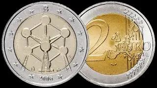 2 евро 2006 года Бельгия. Конструкция Атомиум в Брюсселе.