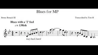Benny Benack III's 'Blues for MP' - Transcription