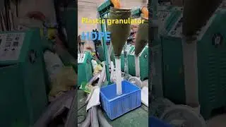 Plastic granulator with air-cooling #granulator #plastic #plasticrecycling #ldpe#hdpe#pe #po#recycle