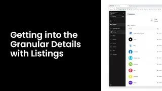 Getting into the Granular Details with Listings