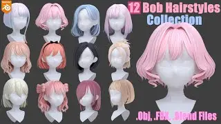 12 anime stylized bob hairstyles turnaround