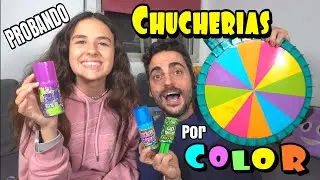 PROBANDO CHUCHERIAS POR COLORES !! CHUCHERIAS RARAS