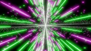4K Neon Light Speed Tunnel Motion Background for Edits