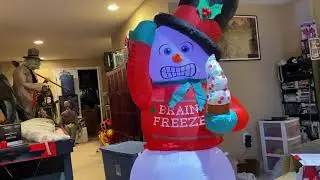 Christmas Inflatable Shivering Snowman Unboxing!
