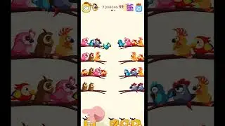 bird sort color puzzle game #gameplay #games #gaming #colors #birds #shortvideo #shorts
