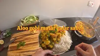 Aloo gobi matar gajar sabzi