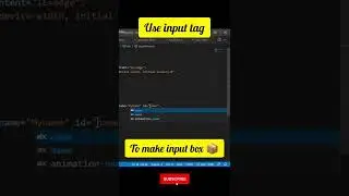 Use of input tag in HTML and CSS #html #css #tutorial #input #tag #website #learning #hub #coding