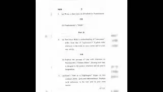 BA(Program) Romantic Literature PYQ sem 3 du#exam