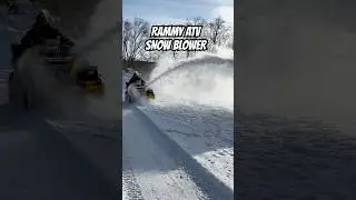 Polaris Sportsman 570 with a Rammy ATV Snowblower at Wolfe Ridge! #madeinfinland #soldinusa