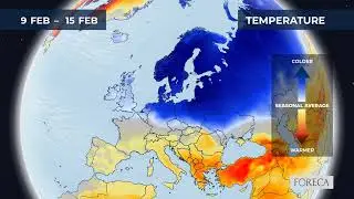 Monthly temperature forecast for Europe 30/1/2026
