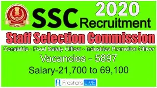 Staff Selection Commission - SSC Recruitment 2020