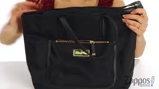 Calvin Klein Key Item Nylon Top Zip East/West Front Pocket Tote SKU: 9028671