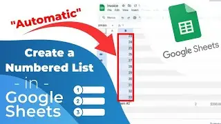 Create a Numbered List in Google Sheets