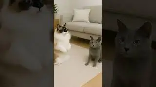 WTF!? 😹 Cat Fighting Invisible Ghost!? えっ!? もう一匹傻眼した&hellip;