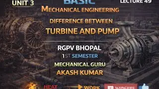 Lec 49 (B.M.E) Difference between Turbine and Pump 