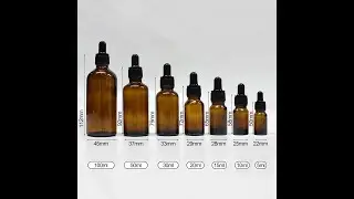 Luxury amber green essential oil bottle with dropper for skin.