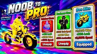 Я разблокировал 🔓 Велосипед Bee Bike +1121% побед и мотогонки Roblox #3