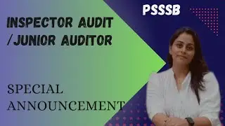 Special announcement for inspector audit and junior auditor  students 
