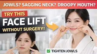 7 Face Exercises to Get Rid of Jowls & Sagging Neck Naturally (No Surgery!)#trending