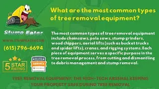 What are the most common types of tree removal equipment?