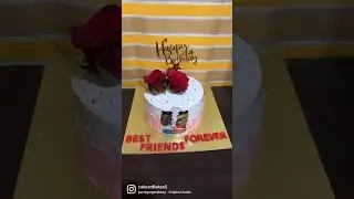 Best friend forever cake / best friend for life / birthday cake / fresh flower cake / cakesnflakes
