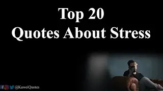 ❝ Top 20 Quotes About Stress ❞