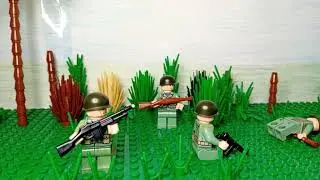 Lego WW2 Stopmotion the U.S marines  are fighting the Japanese on Guam to destroy there artillery.
