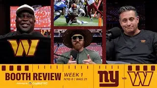 NFL Week 1 Recap: Commanders defeat Giants 21-6 | Booth Review Podcast | Washington Commanders | NFL