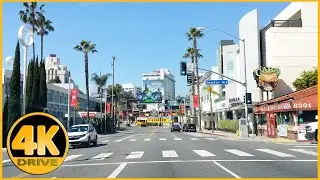 Driving Tour of Sunset Blvd (Hollywood to Sunset Strip)[4K]