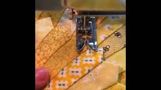 Blanket stitches on my dresden plate project