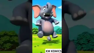 Elephant running and Slipped on mouse #kidsvideo #elephant @babybus @EliKids @videogyanshows