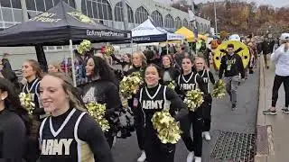 Game Day at West Point: Arrival of Army Football Team at Michie Stadium to Play Coastal Carolina