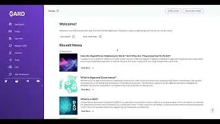 How to connect myAlgo Wallet to GARD and navigate the dashboard