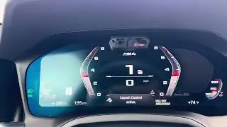 2022 BMW M4 Competition xDrive 0-60 mph acceleration (launch control)