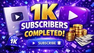 🎉 1K Subscribers Complete | Thank You YouTube Family  ❤️ #1ksubscribers  #1000subscriber