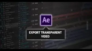 How to Export Transparent Background Videos in Adobe After Effects CC Tutorial