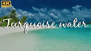 Turquoise Water with Relaxing Piano Music | Sleeping Studying Meditation 2 Hours