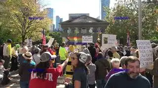 No Tyrants, No Kings Rally at Toronto US Consulate