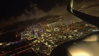 BREATHTAKING 4K Night Takeoff Miami — American Airlines 737-823 — N885AN