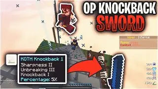 USING A KOTH KNOCKBACK SWORD ON OUR SKYBRIDGE... *OP*  | Minecraft HCF