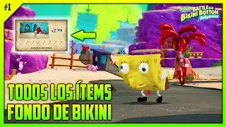 FONDO DE BIKINI 🧦 TODOS LOS OBJETOS | BATTLE FOR BIKINI BOTTOM REHYDRATED [PS4/SWITCH]