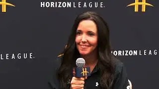 Purdue Fort Wayne Women's Basketball Horizon League Media Day Interviews with Andy Katz