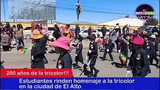 Orgullo Alte&ntilde;o: Desfile c&iacute;vico estudiantil en El Alto, La Paz