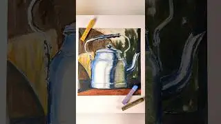 ✨ Sketchbook Saturday ✨ Mungyo Gallery Oil Pastels | Draw with me ☕ Kettle #artprocess #relaxingart
