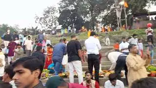 Chath puja in swarnrekha river sunset time 2024