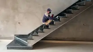 Turn Concrete Stairs Into Works of Art \\ Finish Stairs with Luxurious Natural Granite