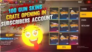Opening 100 Crates New Ump Skin Advance server #freefireadvanceserver