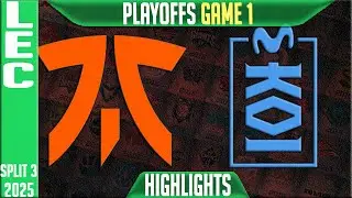 FNC vs MKOI Highlights Game 1 | LEC Playoffs Split 3 2025 | Fnatic vs Movistar KOI