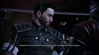Mass Effect 3 Admiral Raan explaining the fleets