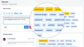 Midjourney Prompt Builder - Create + Organize AI Image Generation Prompts - It's a CRM for Prompts!